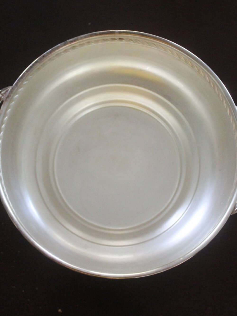 Silver Plated Bowl With Rope Handles Serveware Vase